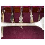 Antique Silver-Plated Flatware Set and 6 Sterling Silver Teaspoons and Relish Forks