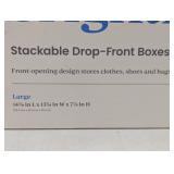 Stackable Large Bin Front Opening Clear - Brightroom™: Transparent Utility Storage