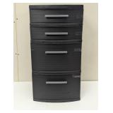 4 Drawer Weave Tower Black - Brightroom™