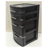 4 Drawer Weave Tower Black - Brightroom™