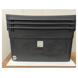 3 - 45gal Latching Storage Tote - Brightroom™: Portable Plastic Container with Lid, Universal Storage, Gray, 45 Gallon - 3 Bins Total