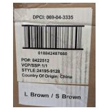 Skyline Hardside Large Checked Spinner Suitcase - Brandy Brown