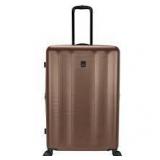 Skyline Hardside Large Checked Spinner Suitcase - Brandy Brown