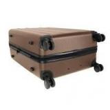 Skyline Hardside Large Checked Spinner Suitcase - Brandy Brown