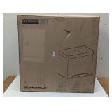 Kitchen Trash Can, 16 Gallon (2 x 8 Gallon) Dual Compartment Garbage Can, 60L Pedal Recycling Bin, Stay-Open Lid and Soft Closure, Stainless Steel, 15 Trash Bags Included