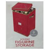 Set of 2 - Whitmor Holiday Figurine Storage: Red Polypropylene Utility Storage Bin, 17" H x 12.75" W