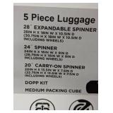 Skyline Softside Checked Spinner 5pc Luggage Set