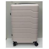 Hardside Large Checked Spinner Suitcase - Open Story™ - Pink
