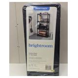 4 Tier Plastic Shelf Unit Black - Brightroom™: Utility Storage Shelves, 55.8" Height, 70 lbs