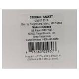 3 - Large Y-Weave Decorative Storage Basket - Brightroom™ - White