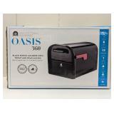 Architectural Mailboxes Oasis Modern Galvanized Steel Post Mount Black Mailbox
