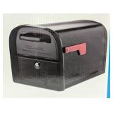 Architectural Mailboxes Oasis Modern Galvanized Steel Post Mount Black Mailbox