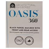 Architectural Mailboxes Oasis Modern Galvanized Steel Post Mount Black Mailbox