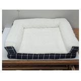 Window Pane Plaid Pillow Couch Dog Bed - M - Boots & Barkley
