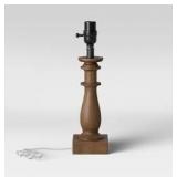 Lamp Base - Threshold BRAND 14in Tall Aged Brown Finish Includes LED Bulb