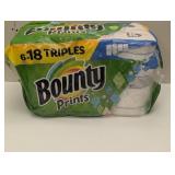 Bounty Triple Paper Towels - Print - 6 Rolls