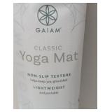 Gaiam Classic Yoga Mat 3MM Lakeside Light Grey Lightweight Portable Non-Slip