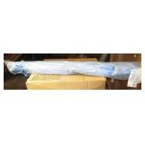 7.5 ft. Steel Market Outdoor Patio Umbrella in Periwinkle Blue