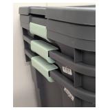45gal Latching Storage Tote - Brightroom™: Portable Plastic Container with Lid, Universal Storage, Gray, 45 Gallon Capacity