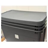 45gal Latching Storage Tote - Brightroom™: Portable Plastic Container with Lid, Universal Storage, Gray, 45 Gallon Capacity