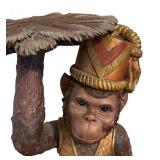 Tuscano Design Moroccan Monkey Butler Pedestal Sculpture