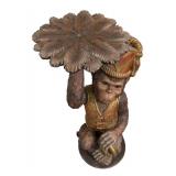 Tuscano Design Moroccan Monkey Butler Pedestal Sculpture