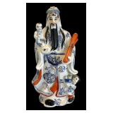 Vintage Fu Lu Shou God of Fortune, Prosperity and Longevity Figurine