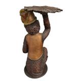 Tuscano Design Moroccan Monkey Butler Pedestal Sculpture