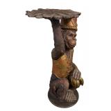 Tuscano Design Moroccan Monkey Butler Pedestal Sculpture