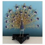 Cloisonné Peacock Figurine