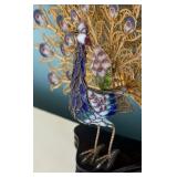 Cloisonné Peacock Figurine