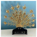 Cloisonné Peacock Figurine