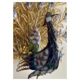 Cloisonné Peacock Figurine