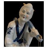Asian Fisherman Figurine