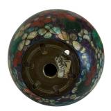 Beautiful Vintage Enamel Butterfly Motif Vase