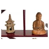 Asian Style Shelf with Miniature Figurines