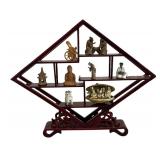 Asian Style Shelf with Miniature Figurines