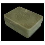 Vintage Chinese Hardstone Box with Purity and Moral Integrity Symbol
