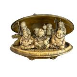 Asian Style Shelf with Miniature Figurines