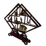 Asian Style Shelf with Miniature Figurines