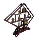 Asian Style Shelf with Miniature Figurines