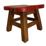 Adorable Butterfly Motif Wooden Stool