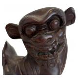Vintage Carved Foo Dog Guardian Lion Figurine