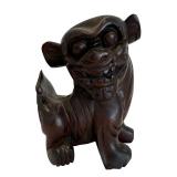 Vintage Carved Foo Dog Guardian Lion Figurine