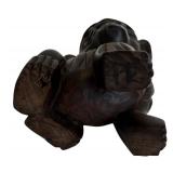 Vintage Carved Foo Dog Guardian Lion Figurine