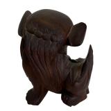 Vintage Carved Foo Dog Guardian Lion Figurine