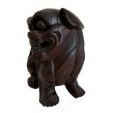Vintage Carved Foo Dog Guardian Lion Figurine