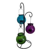 Colorful Glass Candle Holders with Stand