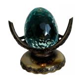 Beautiful Faceted Paperweight with Stand
