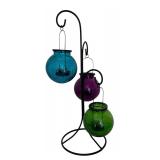 Colorful Glass Candle Holders with Stand
